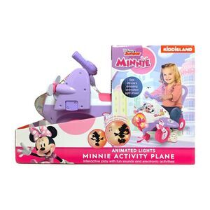 Kiddieland Disney Activity Ride-on Plane with Lights & Sounds, Minnie Mouse